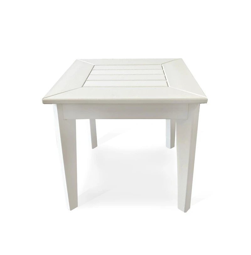 LuXeo Aspen 18.2"" Hdpe Outdoor Side Table, White