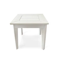 LuXeo Aspen 18.2"" Hdpe Outdoor Side Table, White