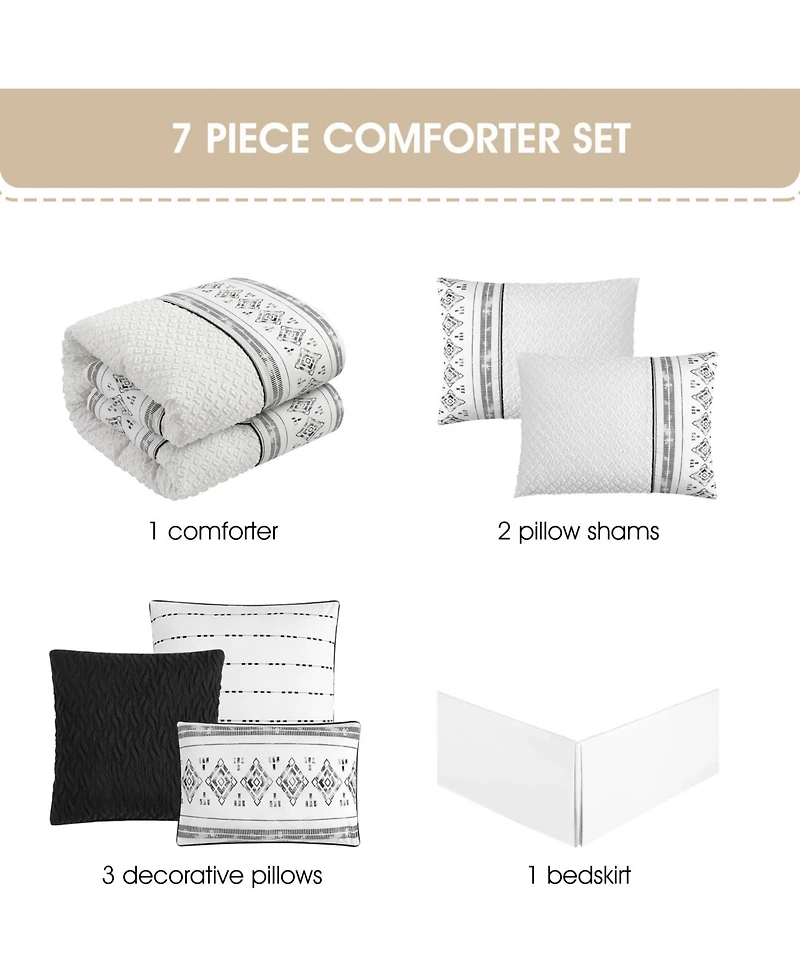 Stratford Park Galilea Geometric 7-Pc. Comforter Set