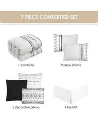 Stratford Park Galilea Geometric 7-Pc. Comforter Set