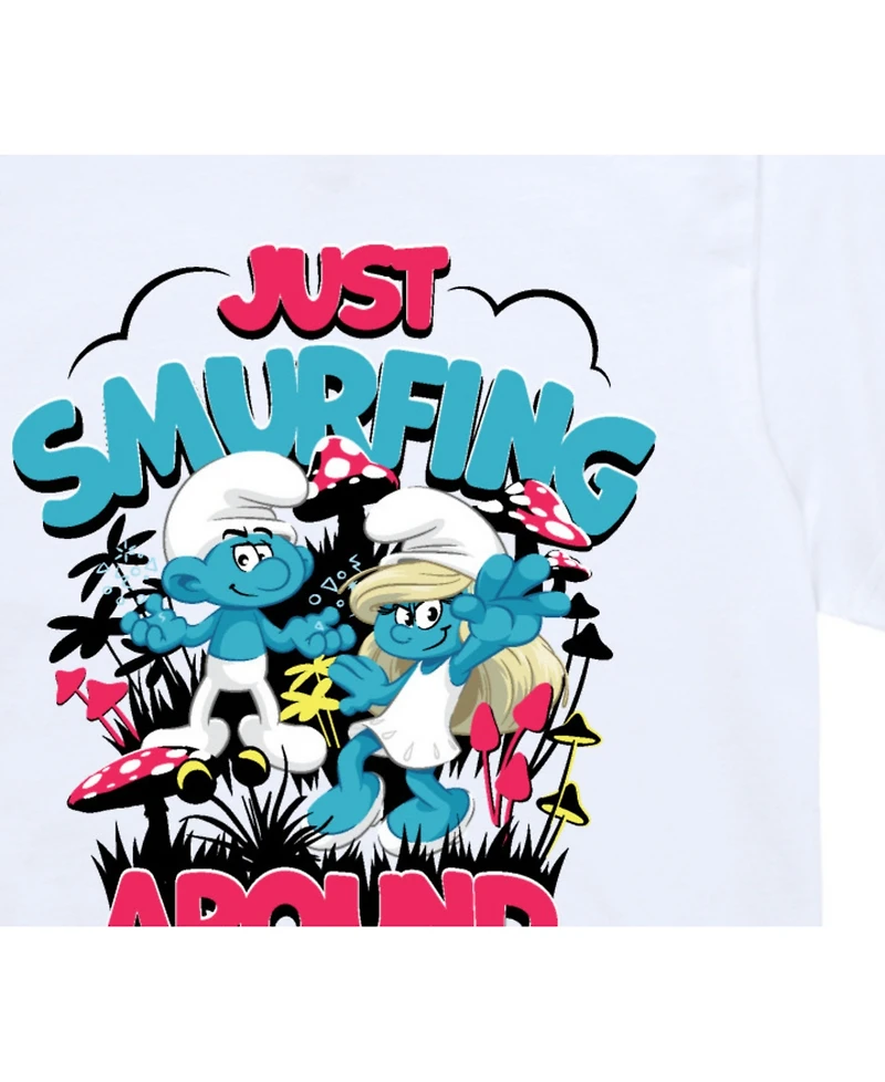 Smurfs Big Boys Just Smurfing Around Graphic T-Shirt