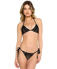 Beach Bunny Swimwear Women's Hard Summer Strappy Cutout Triangle Bikini Top