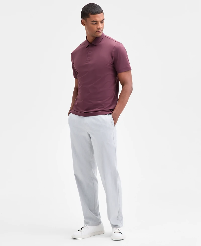 Alfani Men's Laser Cut Short Sleeve Performance Polo Shirt, Exclusively at Macy's