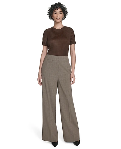Calvin Klein Petite Mid-rise Wide Leg Pants