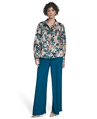 Calvin Klein Petite Printed Long Sleeves Top