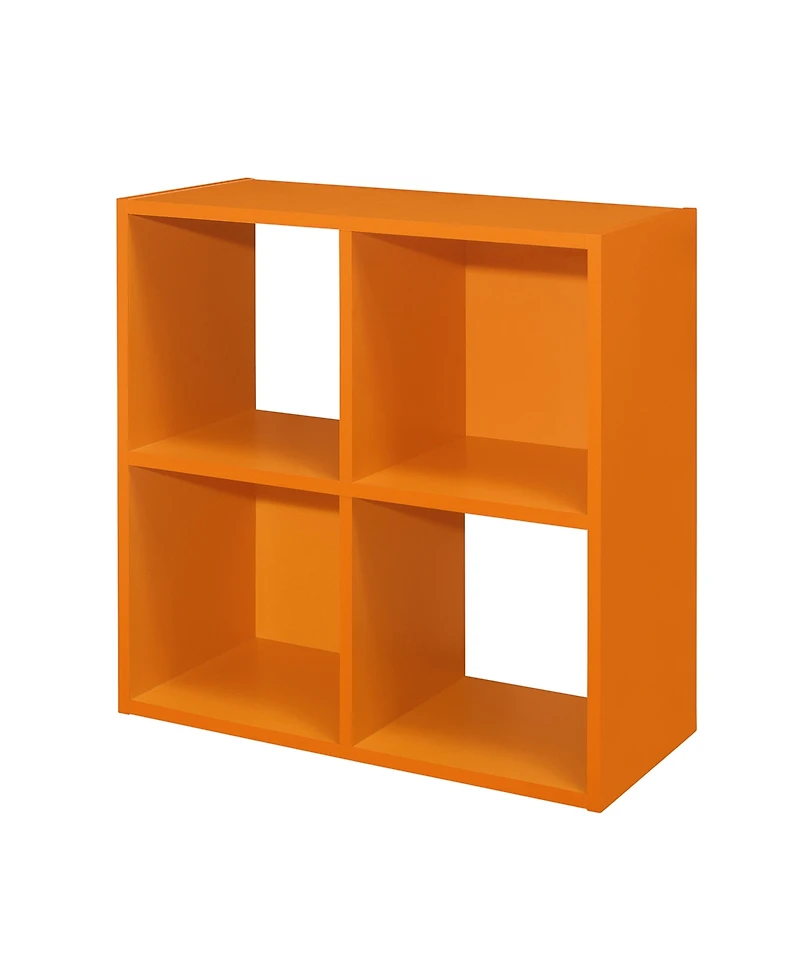 Kings Brand Furniture 4-Cube Children's Bookcase, Kids Toy Storage Shelf Organizer for Playroom, Bedroom, Nursery School