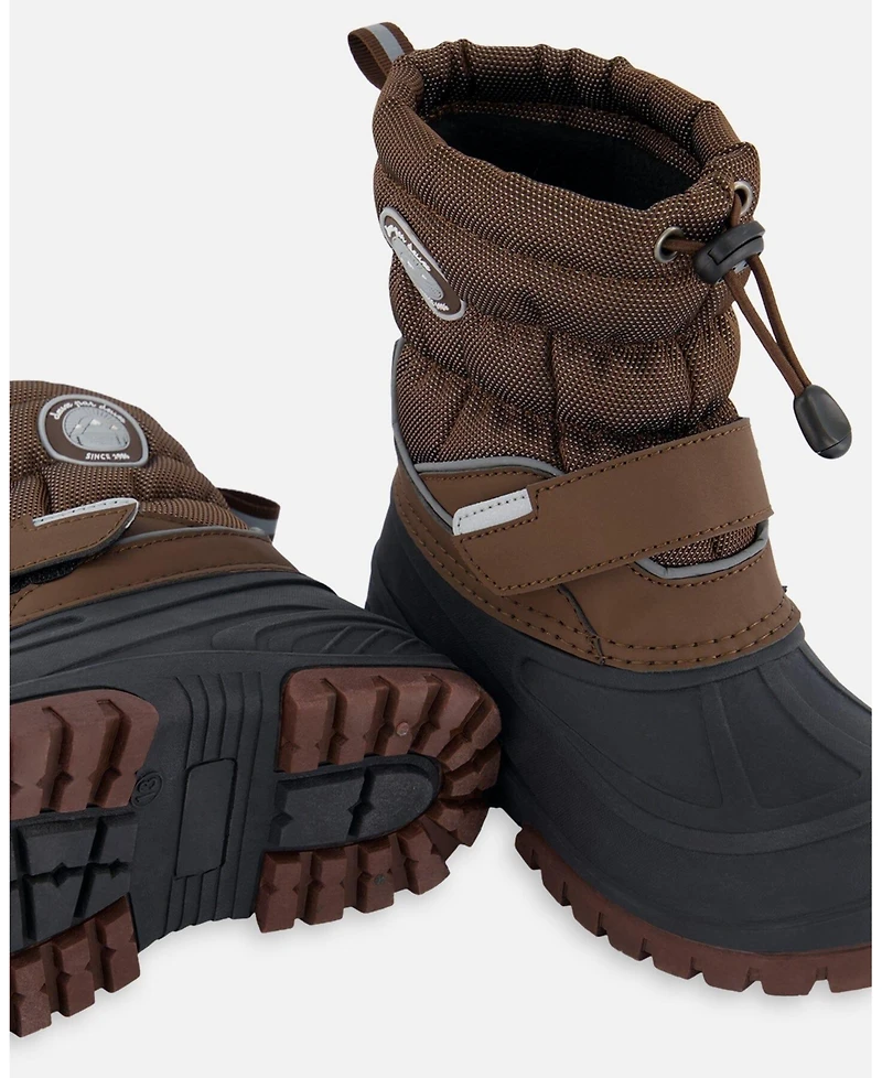 Deux par Kids Unisex Winter Boots Taupe - Toddler|Child