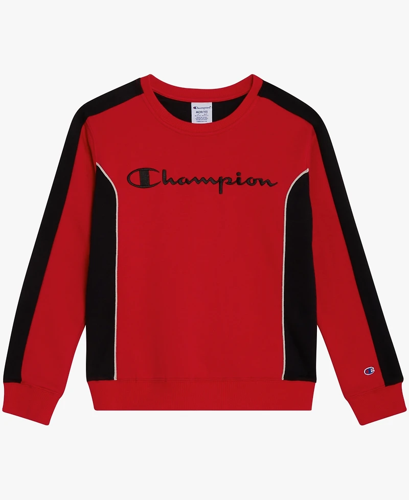 Champion Big Boys Color Blocked Crewneck Sweatshirt