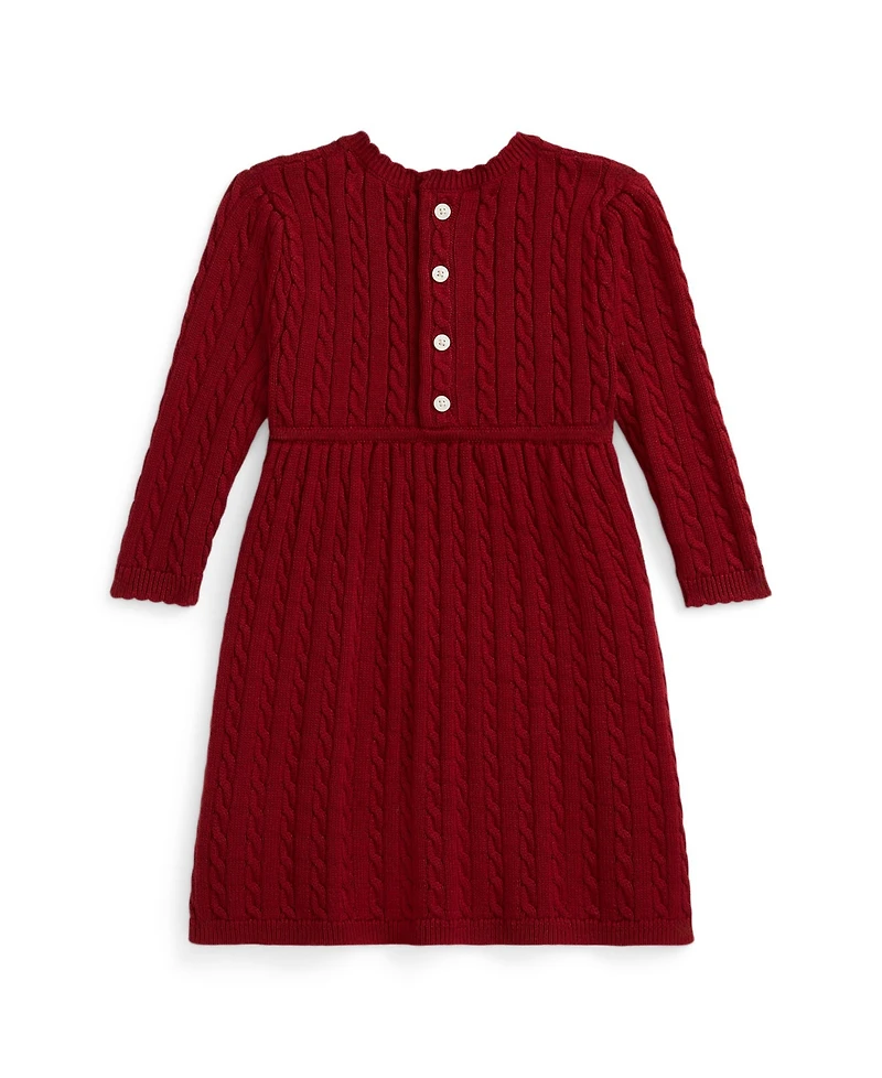 Polo Ralph Lauren Baby Girls Cable Knit Sweater Dress and Bloomer