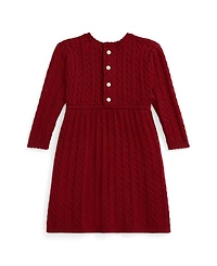 Polo Ralph Lauren Baby Girls Cable Knit Sweater Dress and Bloomer
