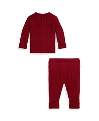 Polo Ralph Lauren Baby Boys 2-Piece Bear Cardigan and Pants Set