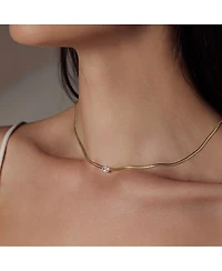 Sterling Silver 18k Gold Plated Sena Pendant Snake Necklace