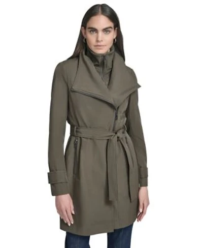 Calvin Klein Womens Belted Wrap Coat P Xxs Xxl