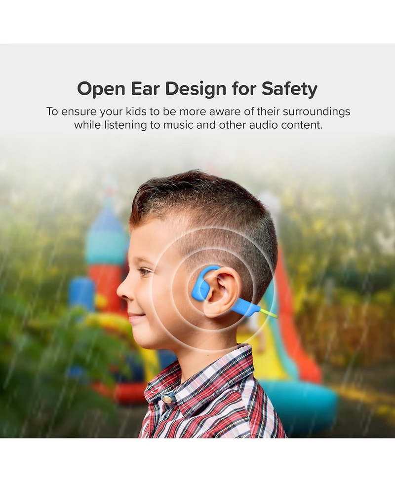 myFirst Headphones Airwaves - Truly Wireless, Bluetooth, Open-Ear headphones for Kids