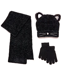 InMocean Big Girls 3-Piece Hat, Gloves, and Scarf Set