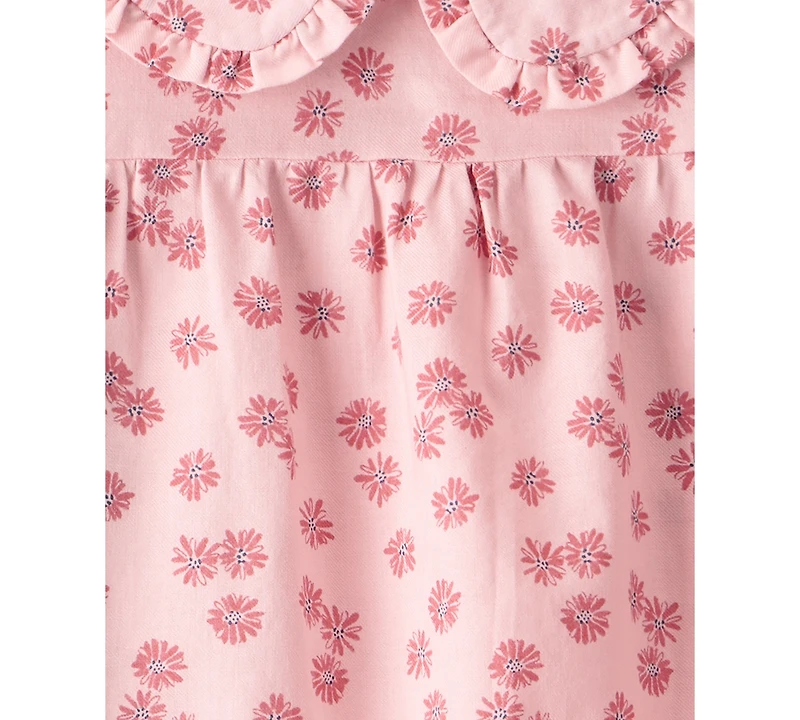 Carter's Toddler Girls Floral Top and Denim Pants, 2-Piece Set