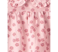 Carter's Toddler Girls Floral Top and Denim Pants, 2-Piece Set