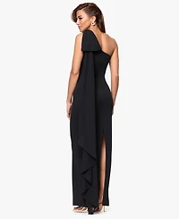 Xscape Women's One Shoulder Sash Dress