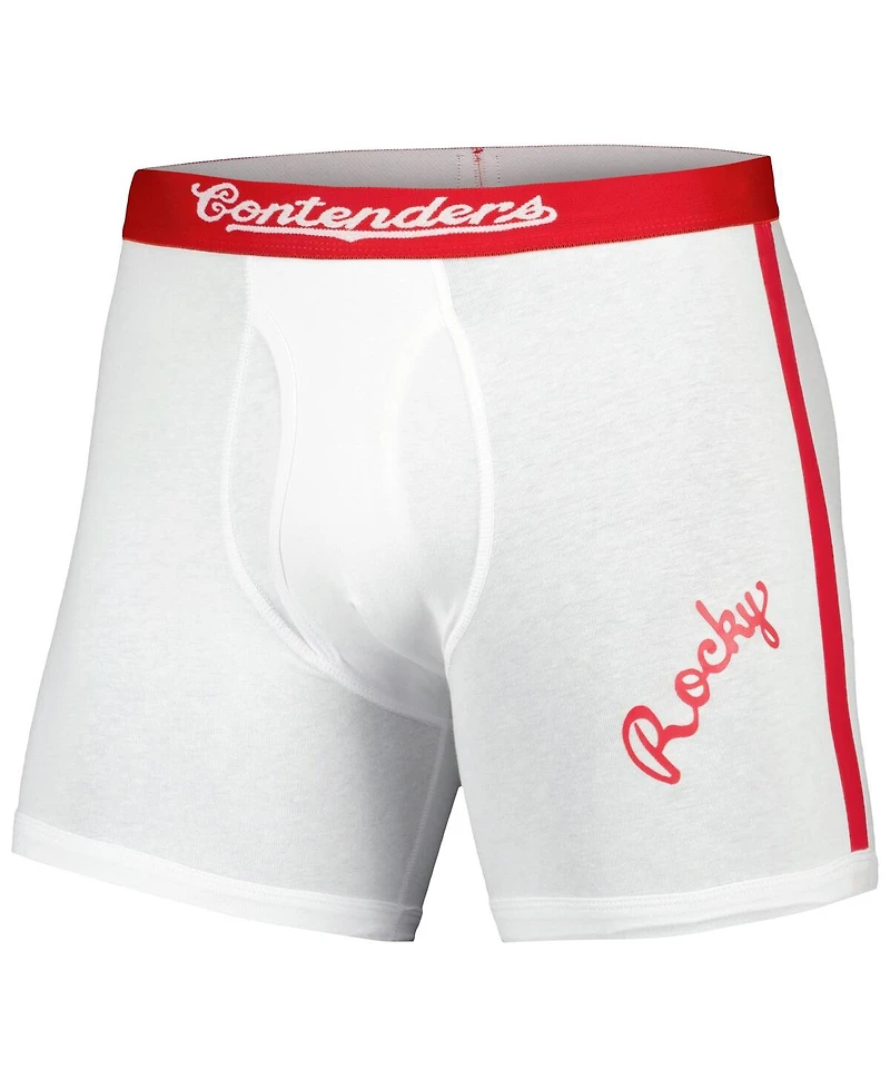 Contenders Clothing Men's White Rocky Graphic Boxer Briefs