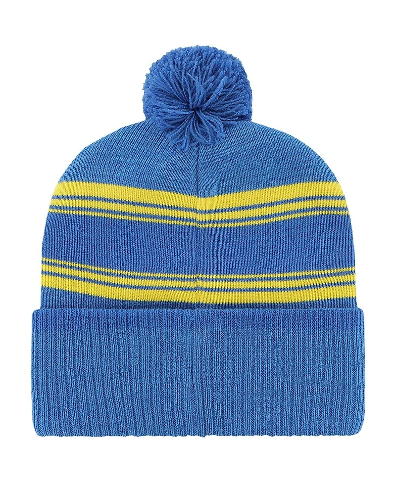 '47 Brand Men's Royal Los Angeles Rams Fadeout Cuffed Knit with Pom Hat