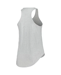 Profile Women's Heather Gray North Carolina Tar Heels Arch Logo Racerback Scoop Neck Tank Top