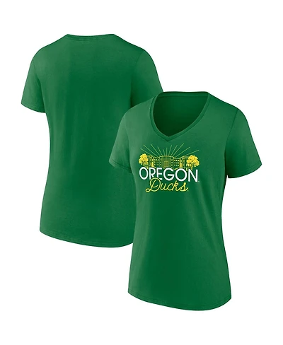 Fanatics Women's Green Oregon Ducks Fundamentals Region Draw T-Shirt