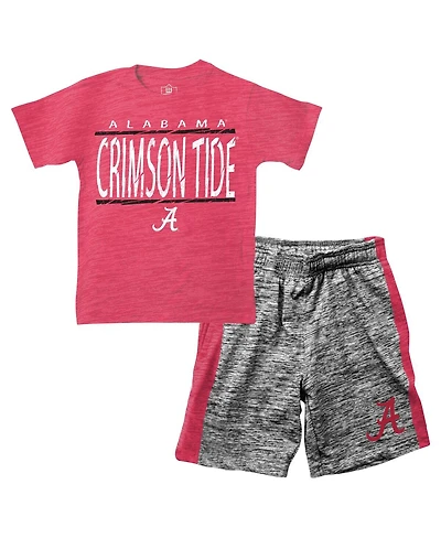 Wes & Willy Toddler Crimson Alabama Crimson/Charcoal T-Shirt and Shorts Set