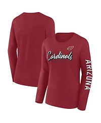 Fanatics Women's Cardinal Arizona Cardinals Cheerleader Long Sleeve T-Shirt