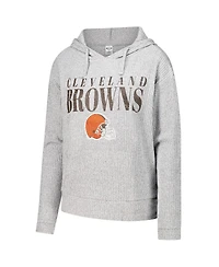 Concepts Sport Women's Gray Cleveland Browns Juniper Long Sleeve Hoodie Top and Shorts Set