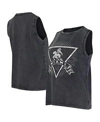 Concepts Sport Women's Charcoal Miami Hurricanes Distressed Market French Terry Tank Top