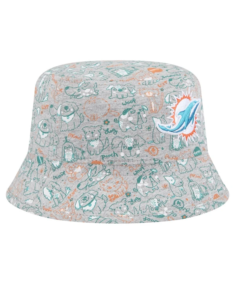 New Era Toddler Gray Miami Dolphins Companion Bucket Hat