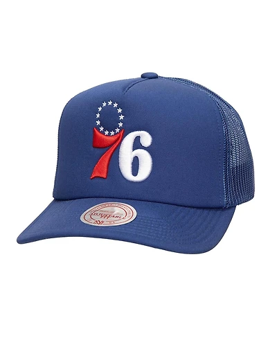 Mitchell & Ness Men's Royal Philadelphia 76ers Core Evergreen Otc Trucker Adjustable Hat