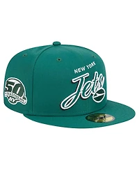 New Era Men's Green New York Jets Script Sided 59FIFTY Fitted Hat