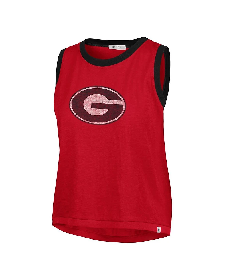 '47 Brand Women's Red Georgia Bulldogs Premier Ringer Tank Top