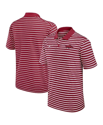 Nike Men's Cardinal Arkansas Razorbacks Victory Stripe Performance Polo Shirt