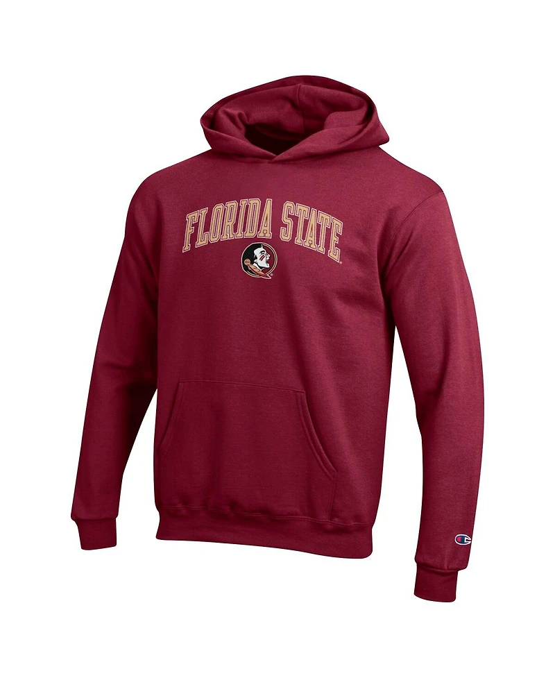 Champion Big Boys and Girls Garnet Florida State Seminoles Campus Pullover Hoodie