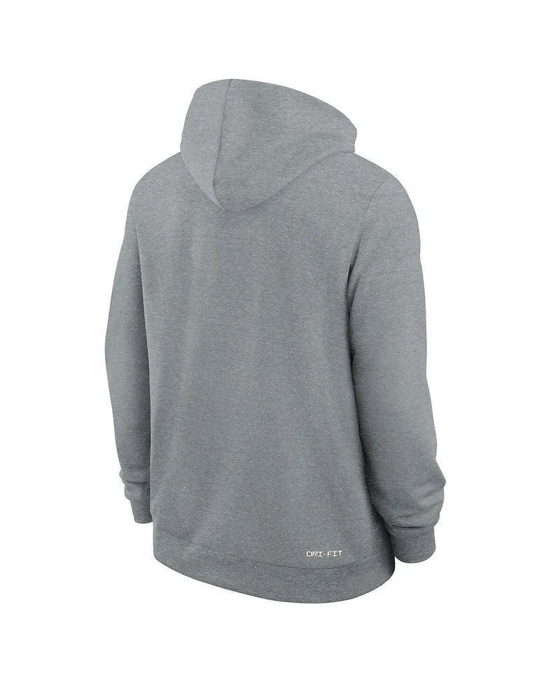 Nike Men's Heather Gray Arkansas Razorbacks 2025 Sideline Performance Full-Zip Hoodie