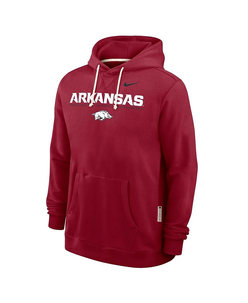 Nike Men's Cardinal Arkansas Razorbacks 2025 Sideline Performance Pullover Hoodie