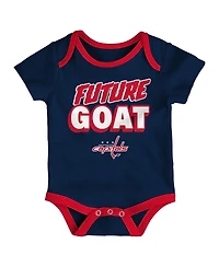 Outerstuff Newborn 3-Pack Washington Capitals Loyal Buddies Bodysuit Set