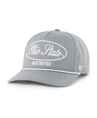 '47 Brand Men's Gray Ohio State Buckeyes Contemporary Basics Foundational Rope Hitch Adjustable Hat
