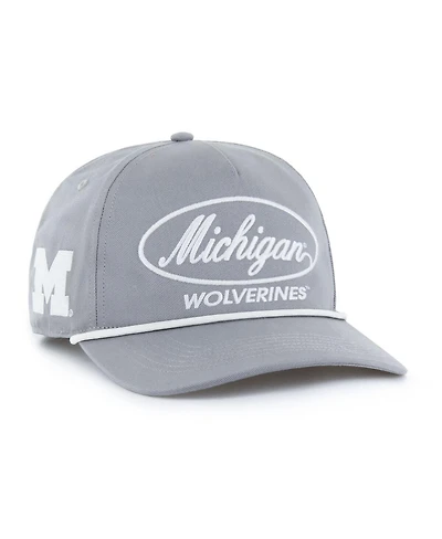'47 Brand Men's Gray Michigan Wolverines Contemporary Basics Foundational Rope Hitch Adjustable Hat