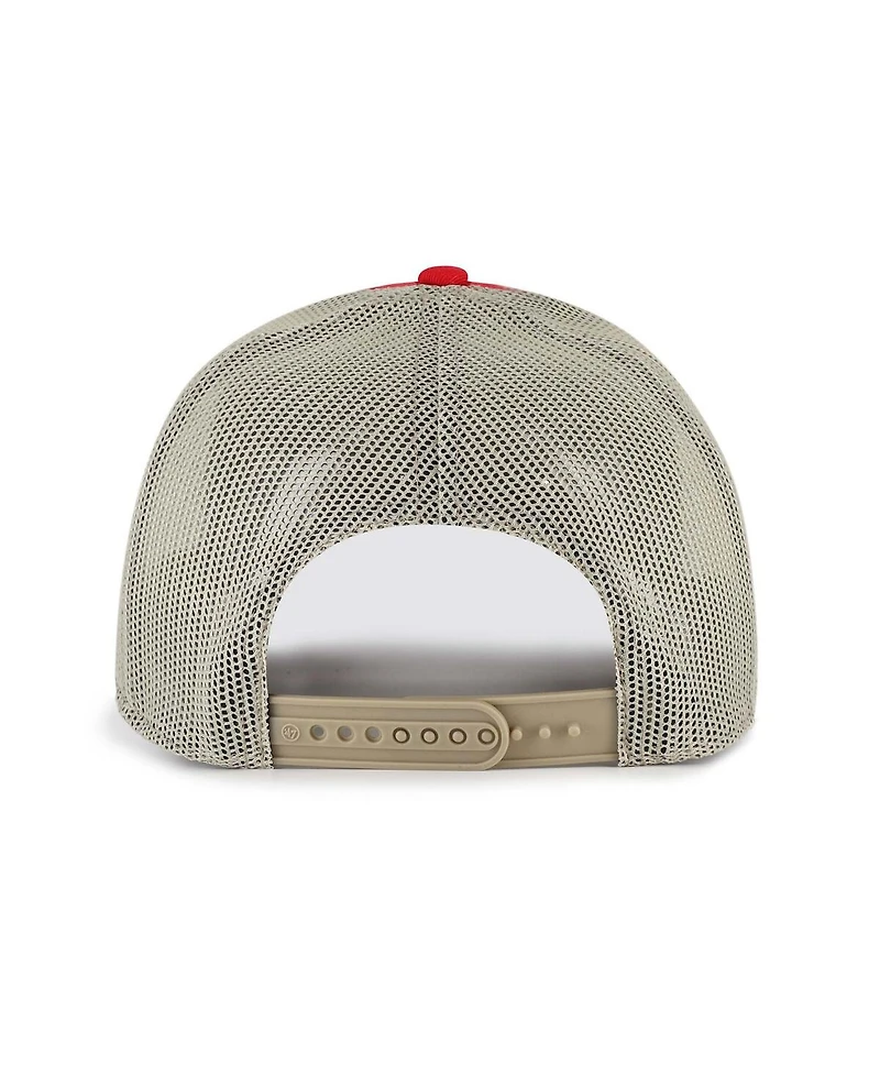 '47 Brand Men's Scarlet Ohio State Buckeyes Arid Adjustable Trucker Hat