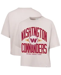 '47 Brand Women's Natural Washington Commanders Cropped Windthrow Ravine T-Shirt
