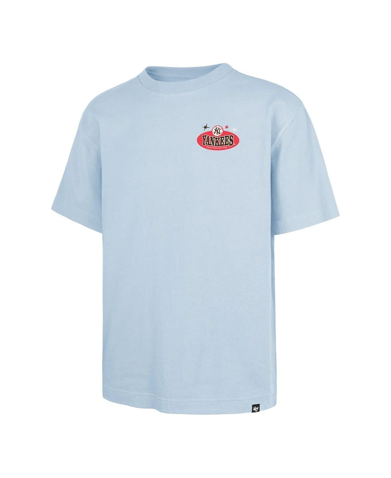 '47 Brand Men's Light Blue New York Yankees Ice Cream Parlor Foundation T-Shirt