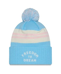 New Era Men's Light Blue Inter Miami Cf 2025 Jersey Hook Cuffed Knit with Pom Hat