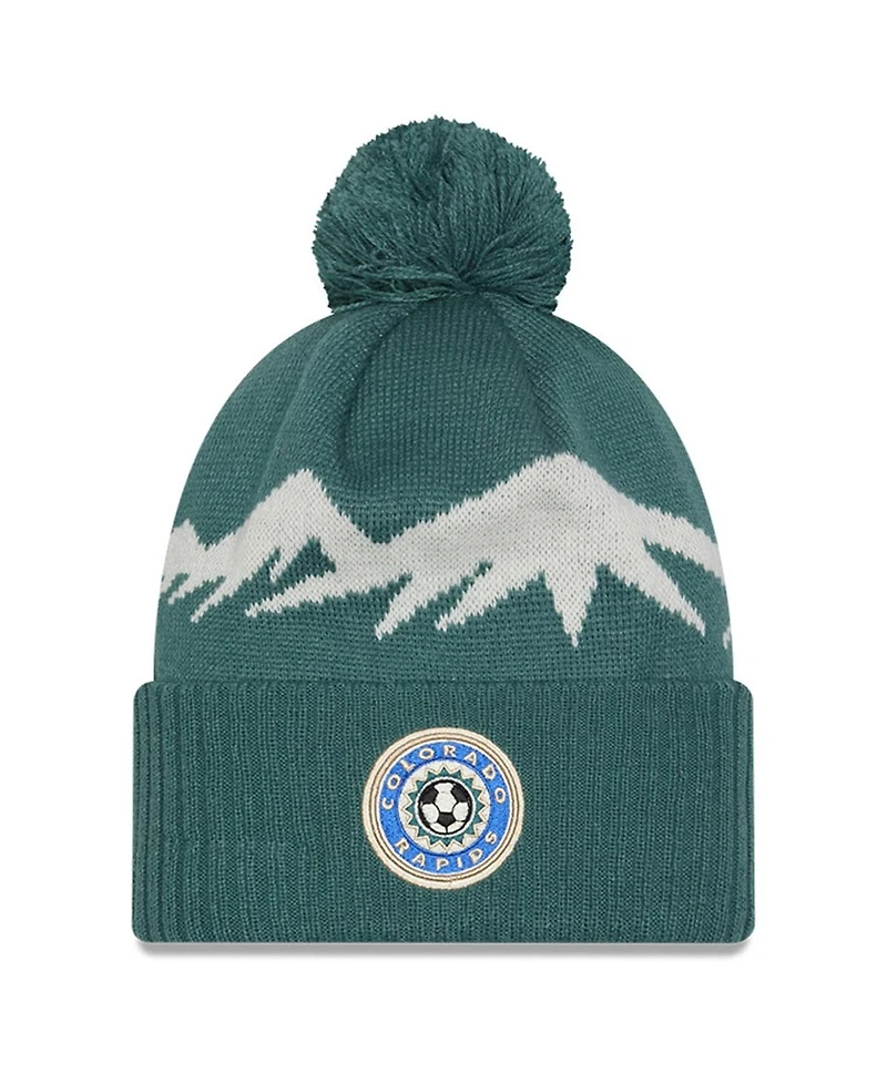 New Era Men's Green Colorado Rapids 2025 Jersey Hook Cuffed Knit with Pom Hat