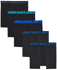 Hanes Big Boys 5-Piece Performance Solid Boxer Briefs