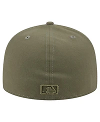 New Era Men's Olive New York Mets Color Pack A-Frame 59FIFTY Fitted Hat