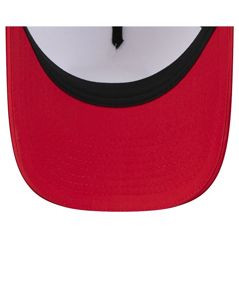 New Era Big Boys and Girls White/Scarlet San Francisco 49ers 2025 Nfl Training Camp A-Frame 9FORTY Adjustable Hat