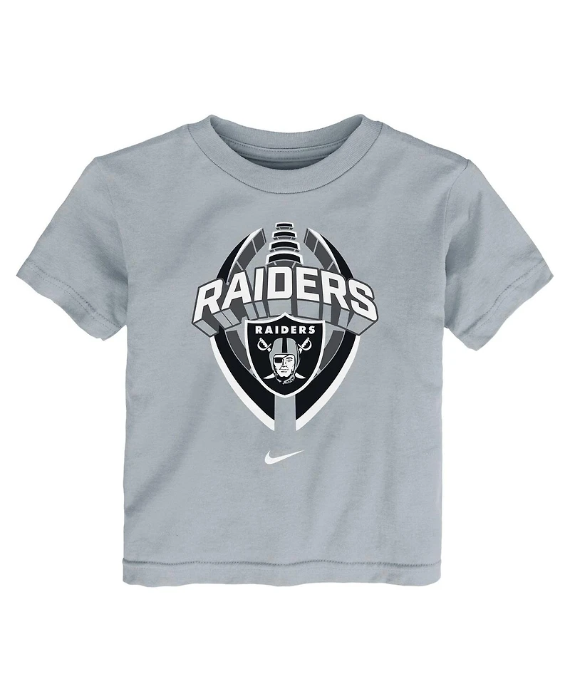 Nike Toddler Gray Las Vegas Raiders Icon Legend T-Shirt